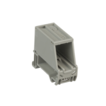 Adaptador de 1 Puerto, Para Conectores Tipo Mini-Com, Blindado, Montaje en Riel Din Estándar de 35mm, Color Gris Internacional