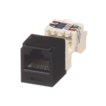 Conector Jack RJ45 Estilo TP, Mini-Com, Categoría 6, de 8 posiciones y 8 cables, Color Negro