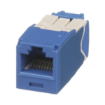 Conector Jack RJ45 Estilo TG, Mini-Com, Categoría 6A, de 8 posiciones y 8 cables, Color Azul