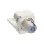 Módulo Acoplador Coaxial Tipo F, Mini-Com, de 75 Ohms, 3.0 GHz, Color Blanco