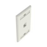 Placa de Pared Vertical, Salida Para 1 Puerto Keystone, Con Espacios Para Etiquetas, Color Blanco Mate - Image 4