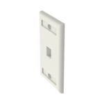 Placa de Pared Vertical, Salida Para 1 Puerto Keystone, Con Espacios Para Etiquetas, Color Blanco Mate - Image 2