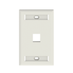 Placa de Pared Vertical, Salida Para 1 Puerto Keystone, Con Espacios Para Etiquetas, Color Blanco