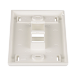 Placa de Pared Vertical, Salida Para 2 Puertos Keystone, Con Espacios Para Etiquetas, Color Blanco Mate - Image 4