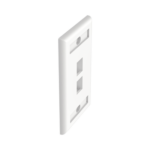 Placa de Pared Vertical, Salida Para 2 Puertos Keystone, Con Espacios Para Etiquetas, Color Blanco - Image 2