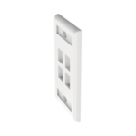 Placa de Pared Vertical, Salida Para 4 Puertos Keystone, Con Espacios Para Etiquetas, Color Blanco - Image 4