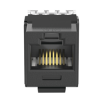 Conector Jack Estilo 110 (de Impacto), Tipo Keystone, Categoría 6A, de 8 posiciones y 8 cables, Color Negro - Image 2