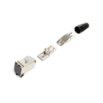 Jack TERA Categoria 7A, Con puerta protectora, Para aplicaciones de servicios compartidos, Color Negro - Image 5