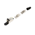 Jack TERA Categoria 7A, Con puerta protectora, Para aplicaciones de servicios compartidos, Color Negro - Image 4