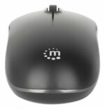 Mouse Manhattan MW3075, Inalámbrico, Óptico, 1.200DPI, RF Inalámbrico, Negro