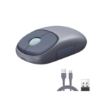 Mouse Inalámbrico FUN | Recargable| 2.4G & Bluetooth | 4 Niveles de DPI | Silencioso | Ergonómico | 5 Botones | Compatible con Windows, macOS 10.5, Android iOS Linux y Chrome OS | Color Azul - Image 4