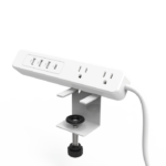 Multicontacto con Montaje para Escritorio / Carga Rápida para 65 W / 3 x Nema 5-15P / 2 x USB-A (5V @3A) / 1 x USB-C (65W)