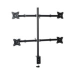 Montaje de Escritorio articulado para 4 monitores de 13 a 27" / Soporta hasta 15 kg / Vesa 75 x 75 / 100 x 100 / Acero