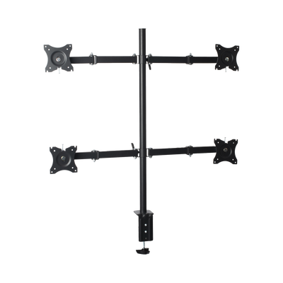 Montaje de Escritorio articulado para 4 monitores de 13 a 27" / Soporta hasta 15 kg / Vesa 75 x 75 / 100 x 100 / Acero