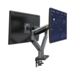 Montaje de Escritorio articulado para 2 monitores de 22"-32" / Soporta hasta 15 kg x brazo / Vesa 75 x 75 / 100 x 100 / Acero / Giro: 360° - Image 3