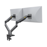 Montaje de Escritorio articulado para 2 monitores de 22"-32" / Soporta hasta 15 kg x brazo / Vesa 75 x 75 / 100 x 100 / Acero / Giro: 360° - Image 4