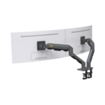 Montaje de Escritorio articulado para 2 monitores de 27-34" / Soporta hasta 16 kg por brazo/ Vesa 75 x 75 / 100 x 100 / Acero / Giro: 360° - Image 2