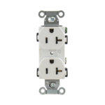 Contacto Dúplex 20 A, 125 V, 2 Polos, 3 Hilos, Cableado Posterior y Lateral, Color Blanco (Nema 5-20R). - Image 3