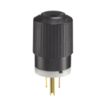 Clavija Negra 15 A 125 V CA 2 Polos 3 Hilos (NEMA 5-15P).