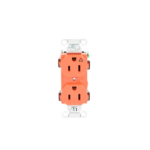 Contacto Dúplex Conexión a Tierra Aislada/ 15A 125V/ 2 polos 3 Hilos/ Nema 5-15R /Grado Comercial/ Color Naranja. - Image 3