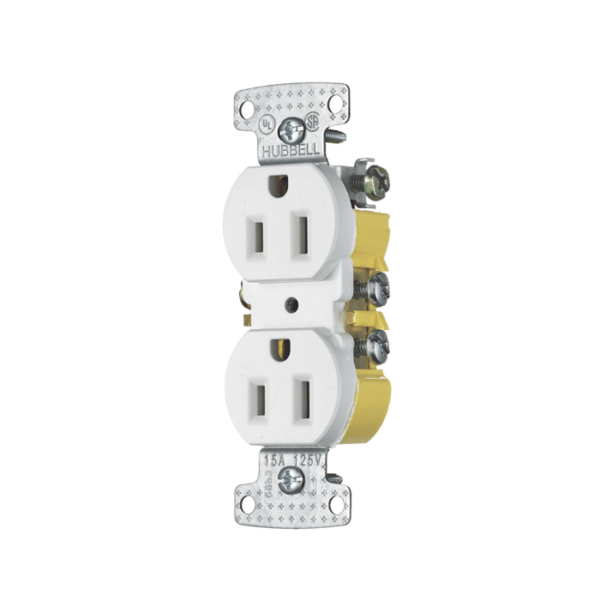 Contacto Duplex 15A 125V/ 2 Polos 3 Hilos/ Nema 5-15R/ Color Blanco.