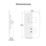Apagador Escalera Triple de 127 V~60 Hz 10 A/ Color Blanco. - Image 2