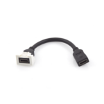 Adaptador HDMI con Pigtail Hembra-Hembra, Para vídeo 720, 1080p, 4K UHD Compatible con Faceplates MAX Siemon de 2 salidas, Color Blanco - Image 2
