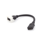 Adaptador HDMI con Pigtail Hembra-Hembra, Para vídeo 720, 1080p, 4K UHD Compatible con Faceplates MAX Siemon de 2 salidas, Color Blanco - Image 3