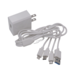 Cargador de pared USB de 5 Vcc 2A / Multi-puertos / USB-C / Micro USB / Tipo C / Lightning (iPhone) / Extensión de cable 1.2 metros - Image 2