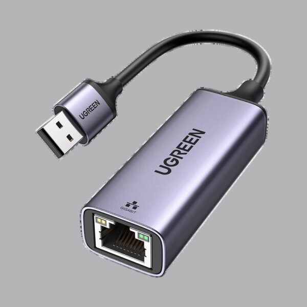 Adaptador de Red USB-A 3.0 a RJ45 /Admite 10/100/1000 Mbps / Caja de Aluminio / Longitud del cable 10 cm