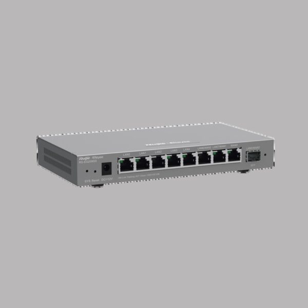 Router Balanceador con Función SD-WAN, 8 puertos gigabit y 1 puerto SFP, soporta 4x WAN configurables, hasta 200 clientes.