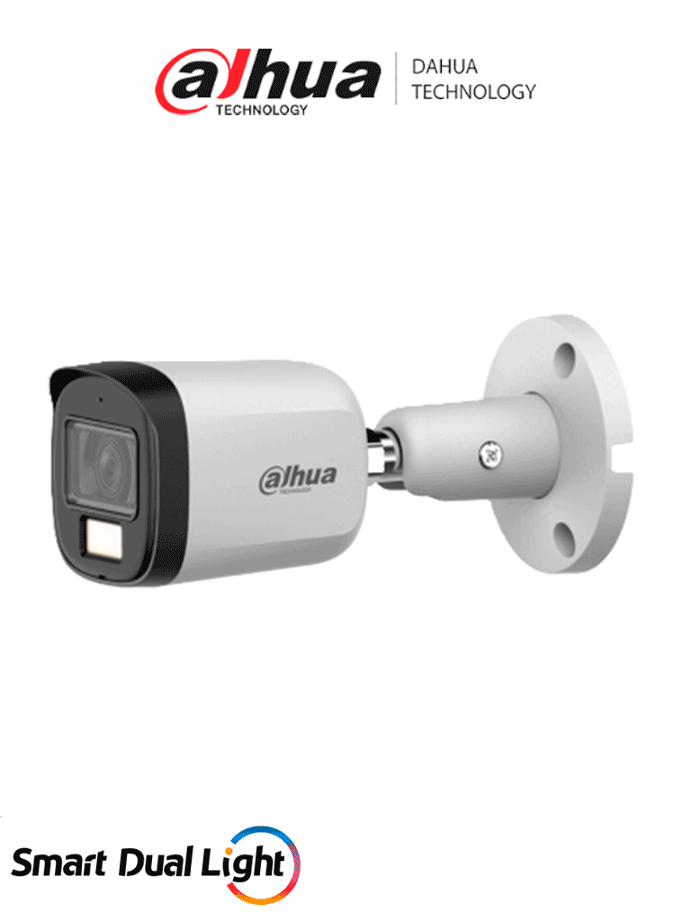 Dahua-DH-HAC-B2A51N-U-IL-A-Camara-Bullet-Principal DAHUA DH-HAC-B2A51N-U-IL-A- Cámara Bullet 5 MP Serie Cooper/ Lente 2.8 mm Apertura Hasta 106°/ Iluminación Dual Inteligente/ Iluminación Hasta 30Mts IR + 20Mts Luz Calida/ Micrófono Incorporado/ Metal/ Para Exterior IP67 - Image 1